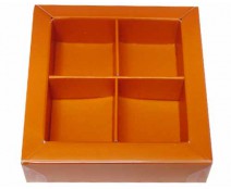 Windowbox 66x66x19mm 4 division sunset orange 